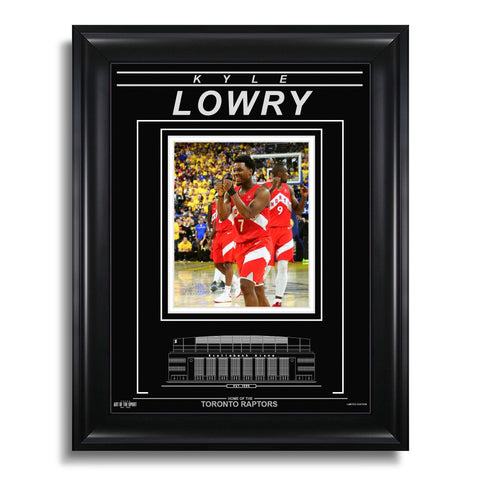 Fotografía enmarcada grabada de Kyle Lowry de los Toronto Raptors: Finales de la NBA de 2019