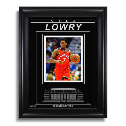 Fotografía enmarcada grabada de Kyle Lowry de los Toronto Raptors - Action Focus