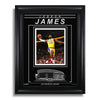 Fotografía enmarcada grabada de LeBron James de Los Angeles Lakers: Signature Dunk