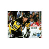 Fotografía enmarcada grabada de Mario Lemieux de los Pittsburgh Penguins (primer plano)
