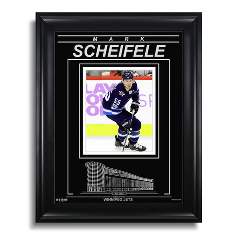 Fotografía enmarcada grabada de Mark Sheifele Winnipeg Jets - Acción