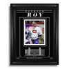 Fotografía enmarcada grabada de Patrick Roy de los Montreal Canadiens - Focus