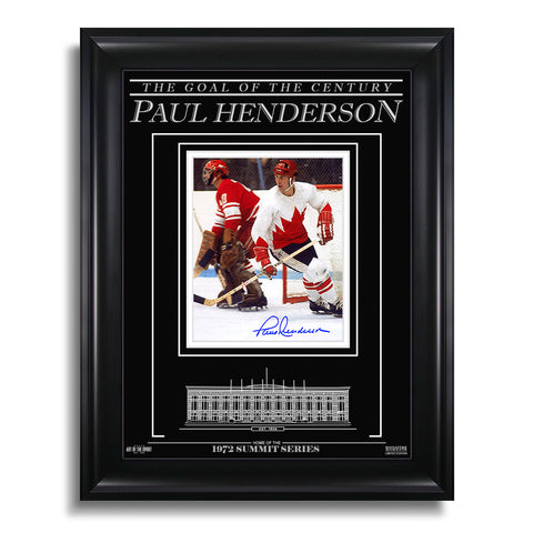 Paul Henderson Team Canada 1972 Engraved Framed Signed Photo - Focus