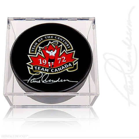 PAUL HENDERSON AUTOGRAPHED SIGNED TEAM CANADA 1972 PUCK