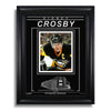 Fotografía enmarcada grabada de Sidney Crosby de los Pittsburgh Penguins (primer plano)