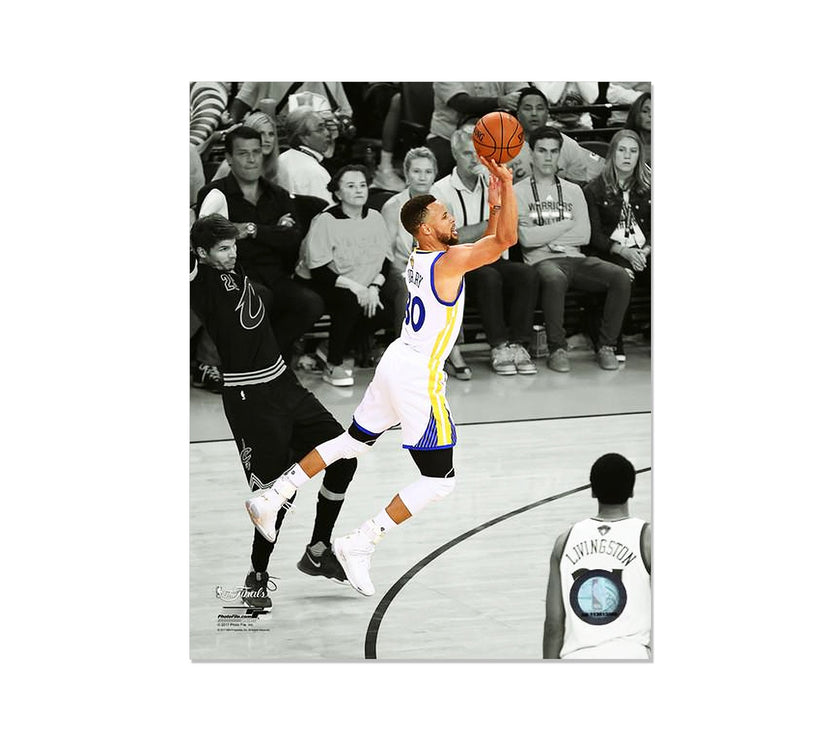 Fotografía enmarcada grabada de Stephen Curry, Golden State Warriors - Action Spotlight
