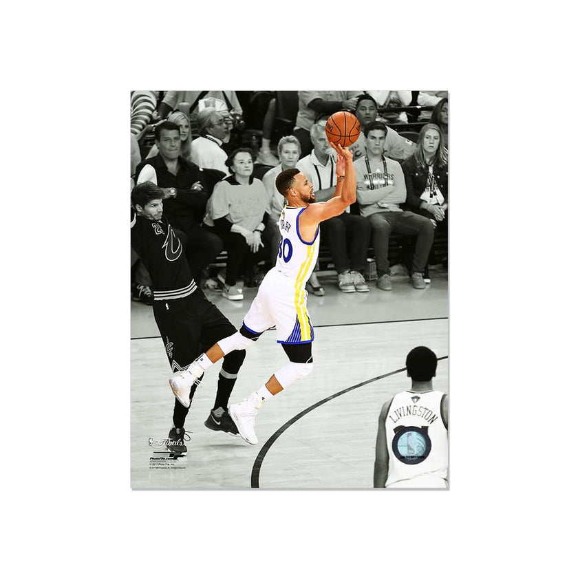 Fotografía enmarcada grabada de Stephen Curry, Golden State Warriors - Action Spotlight