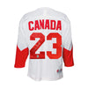 Camiseta de la Summit Series de 1972 firmada por Serge Savard del equipo de Canadá