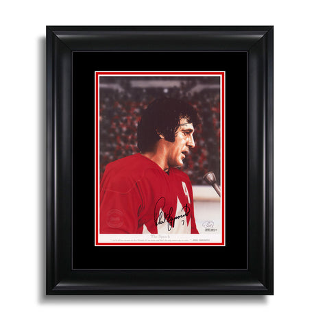 El discurso: Phil Esposito, impresión de la serie Legends, firmada en 12 x 15