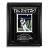 Fotografía enmarcada grabada de Troy Tulowitzki de los Toronto Blue Jays: Action Throw