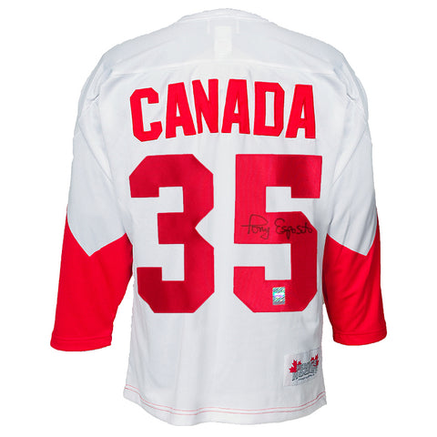 Camiseta de la Summit Series de 1972 firmada por el equipo de Canadá de Tony Esposito