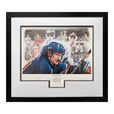 Impresión de inducción al Salón de la Fama del HHOF de 1999, edición limitada, con el 20.° aniversario, autografiada por Wayne Gretzky