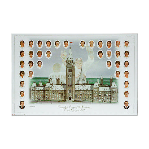 Equipo del Siglo de Canadá: placa de la Summit Series de 1972 del equipo de Canadá