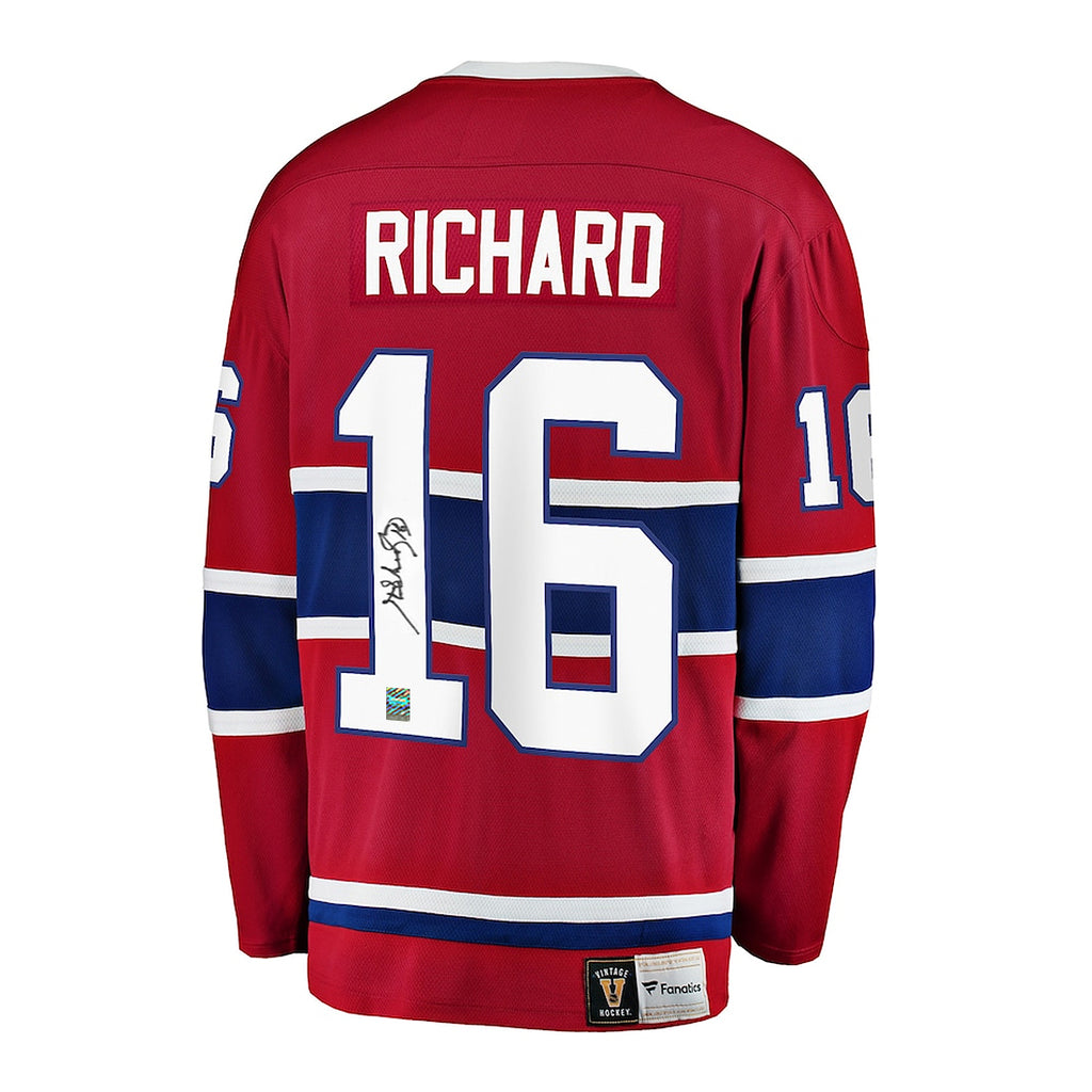 Camiseta vintage de los Montreal Canadiens firmada por Henri Richard