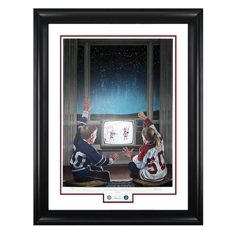 Impresión enmarcada de edición limitada Hockey Night in Canada firmada por Paul Henderson