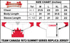 Camiseta local del equipo de Canadá 1972, color rojo