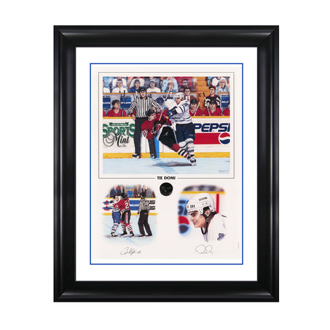 Tie Domi – Impresión de edición limitada firmada por Toronto Maple Leafs